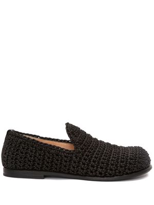 JW Anderson crochet mocassin loafers - Black