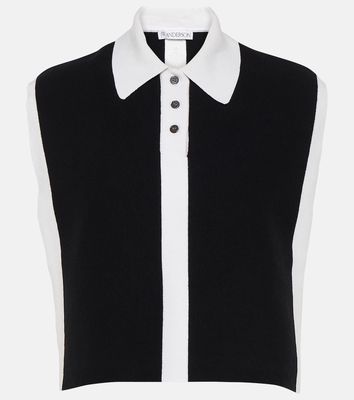 JW Anderson Cropped cotton-blend top