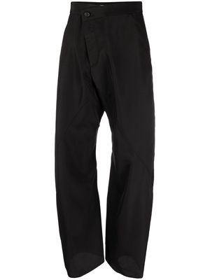 JW Anderson cross-over waist workwear trousers - Black