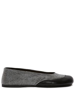 JW Anderson crystal-embellished ballerina flats - Black