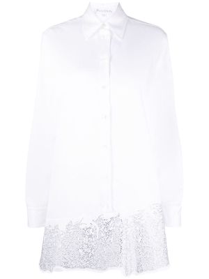 JW Anderson crystal-embellished cotton shirtdress - White