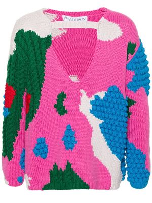 JW Anderson cut-out crochet jumper - Pink
