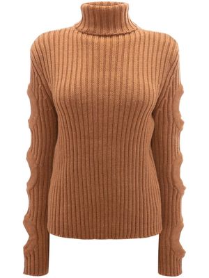 JW Anderson cut-out detail jumper - Brown