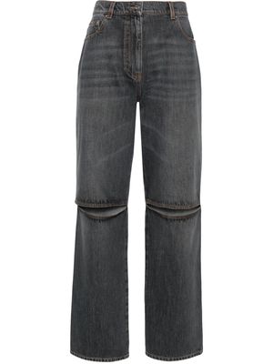 JW Anderson cut-out low-rise bootcut jeans - Grey