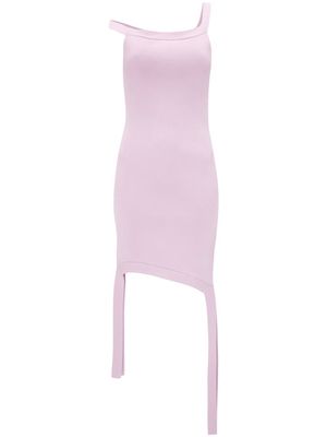 JW Anderson deconstructed knitted mini dress - Purple