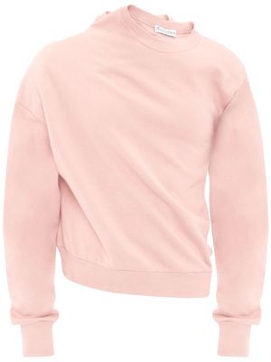 JW Anderson double-neckline twisted sweatshirt - Pink