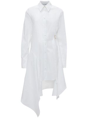 JW Anderson draped-detail cotton shirt - White