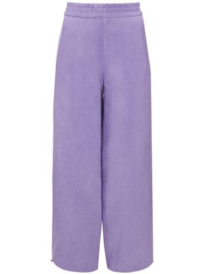 JW Anderson drawstring-hem wide-leg trousers - Purple