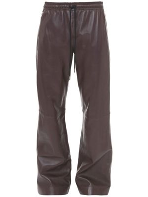 JW Anderson drawstring-waist leather trousers - Purple