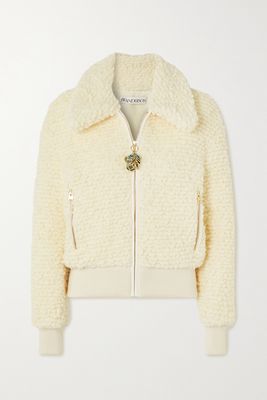 JW Anderson - Embellished Wool-bouclé Jacket - Off-white
