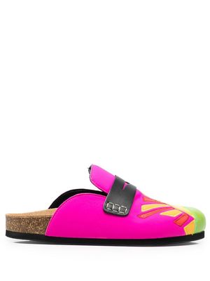 JW Anderson embroidered flat mules - Pink