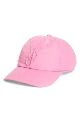 JW Anderson Embroidered Logo Baseball Cap in 300 Pink