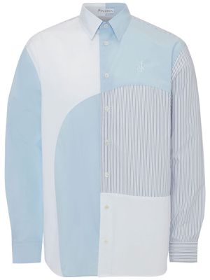 JW Anderson embroidered-logo detail shirt - BLUE/WHITE