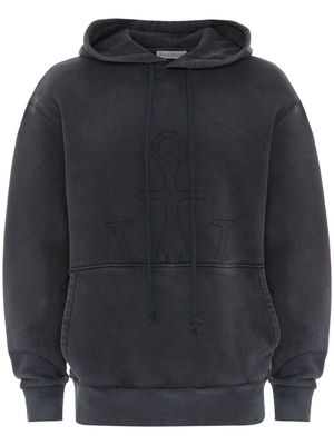 JW Anderson embroidered-logo hoodie - Black
