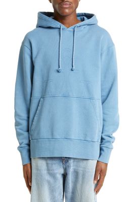 JW Anderson Embroidered Logo Hoodie in Light Blue