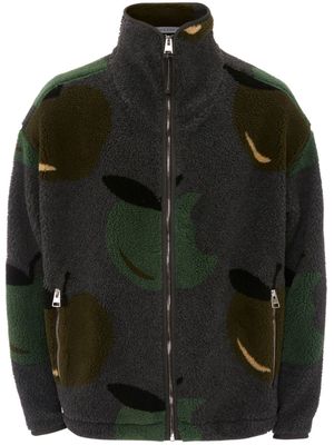 JW Anderson fleece-texture zipped-up jacket - Grey
