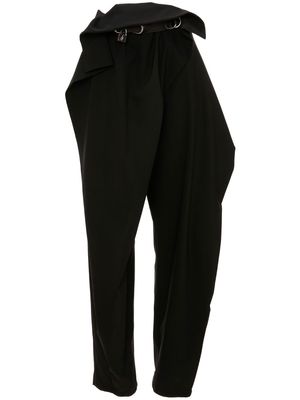JW Anderson fold-over tapered trousers - Black