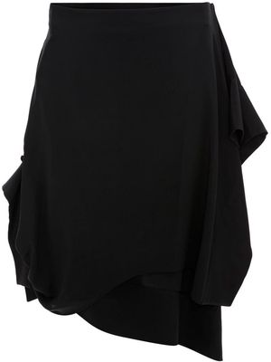 JW Anderson gathered detail asymmetric skirt - Black