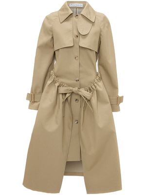 JW Anderson gathered-waist trench coat - Neutrals