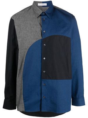 JW Anderson geometric colour-block shirt - Grey