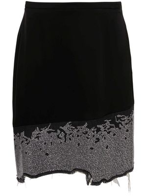 JW Anderson glitter-detail asymmetric skirt - Black