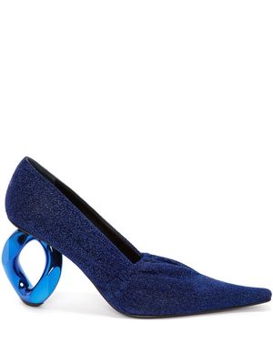 JW Anderson glitter sculpted-heel pumps - Blue