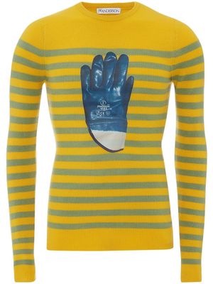 JW Anderson Glove striped jumper - Yellow