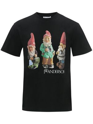 JW Anderson Gnome Trio-print cotton T-shirt - Black