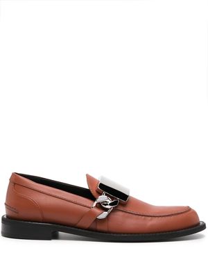JW Anderson Gourmet Chain leather loafers - Brown
