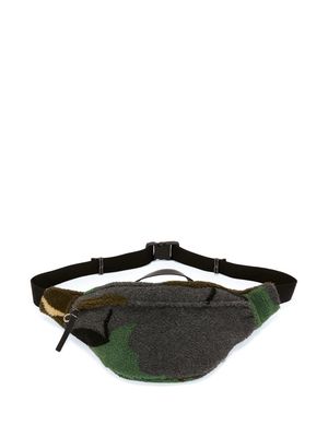 JW Anderson graphic-print fleece belt bag - Green