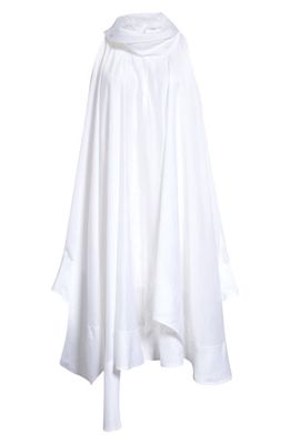 JW Anderson Handkerchief Hem Tencel Lyocell Blend Dress in White
