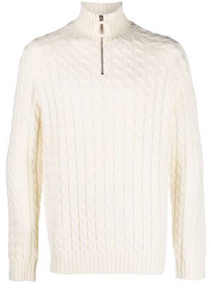 JW Anderson Henley cable-knit jumper - White