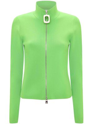 JW Anderson high-neck zip-up cardigan - Green