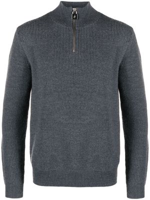 JW Anderson high-neck zip-up knit jumper - Grey