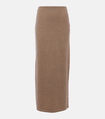 JW Anderson High-rise mohair-blend midi skirt