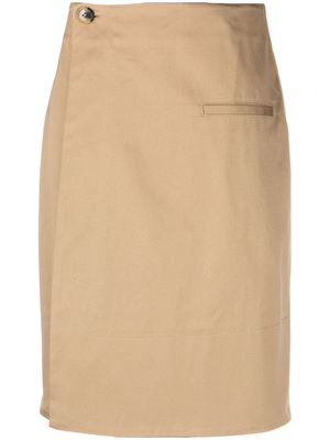 JW Anderson high-waist A-line miniskirt - Neutrals