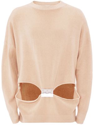JW Anderson hinge-detail crewneck sweater - Neutrals