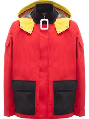 JW Anderson hooded colour black jacket - Red