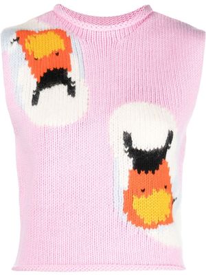 JW Anderson intarsia-knit sleeveless jumper - Pink