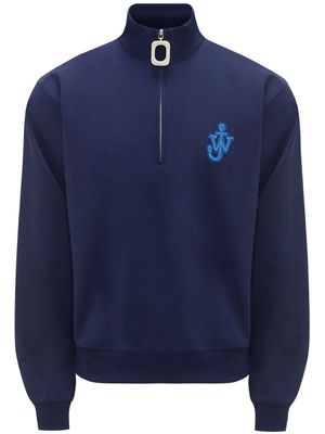 JW Anderson JW logo-appliqué sweatshirt - Blue