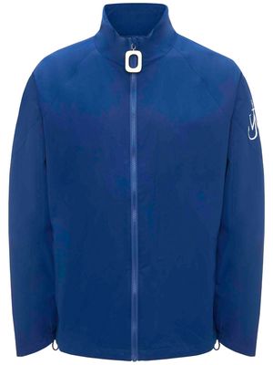 JW Anderson JW-print funnel-neck jacket - Blue