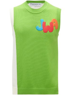 JW Anderson JWA two-tone knitted vest - Green