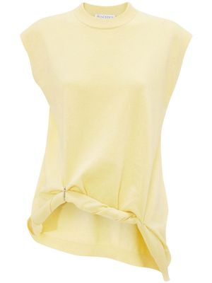 JW Anderson knitted ring-detail top - Yellow
