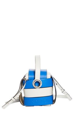 JW Anderson Knot Leather Crossbody Bag in Blue/White