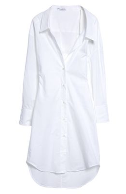 JW Anderson Lace Inset Long Sleeve Shirtdress in White