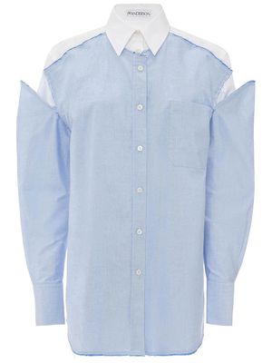 JW Anderson layered distressed shirt - Blue
