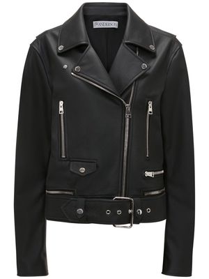 JW Anderson leather biker jacket - Black