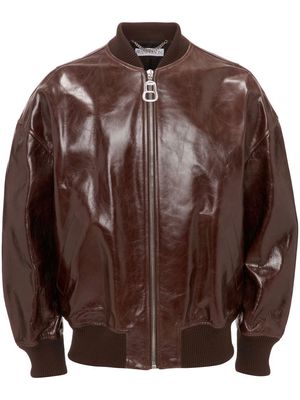 JW Anderson leather bomber jacket - Brown