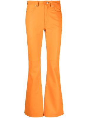 JW Anderson leather bootcut-leg trousers - Orange
