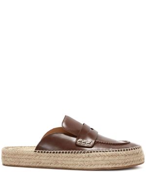 JW Anderson leather espadrille loafers - Brown